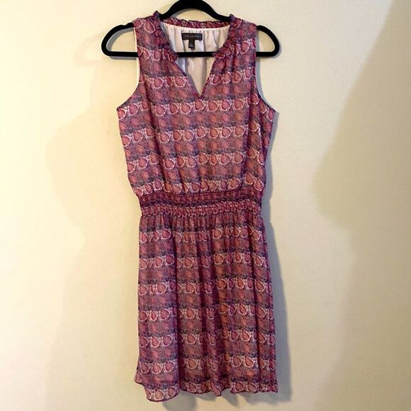 The Limited Dresses & Skirts - The Limited, Sleeveless Bohemian Dress, Pink & Navy w/a Thread of Shimmer